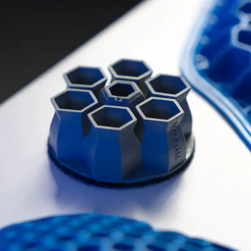 Close-up of Rheon™ adaptive impact material on a table