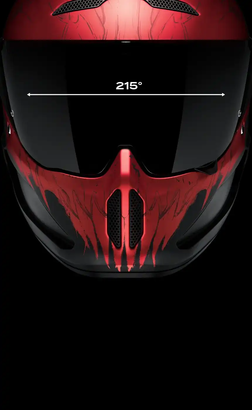 Rider view through the AT4.0 edge-to-edge visor