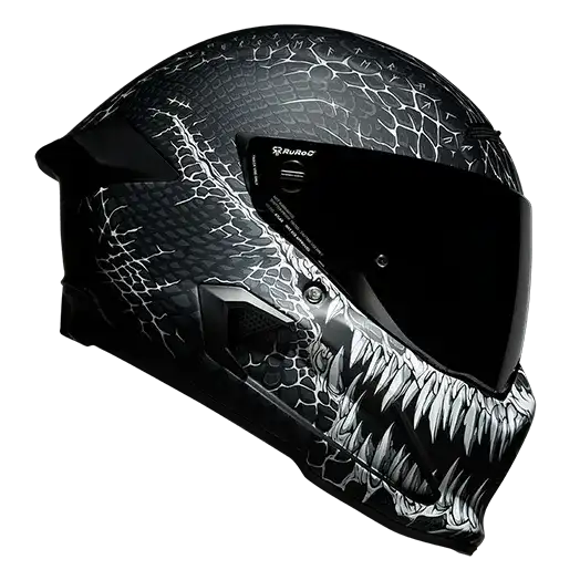 Ruroc AT4.0 Carbon Jormungandr motorcycle helmet - side view