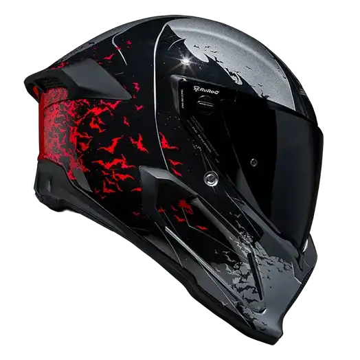 Ruroc AT4.0 Carbon The Batman motorcycle helmet - side view