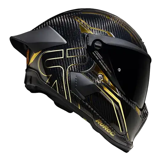 Ruroc AT4.0 Track Titan Gold motorcycle helmet - side view