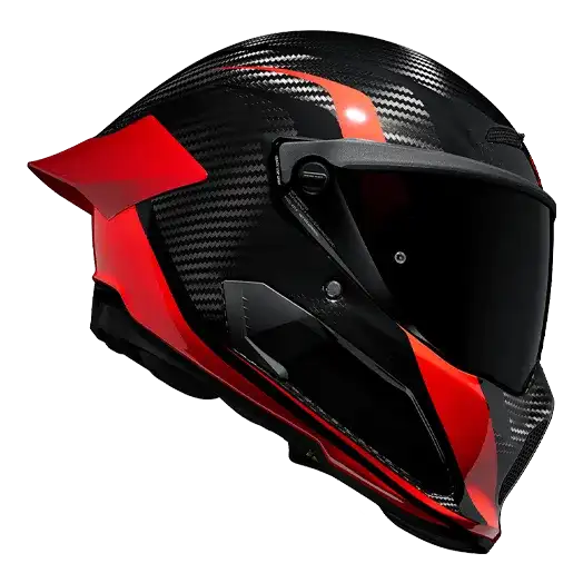 Ruroc AT4.0 Track Rosso motorcycle helmet - side view