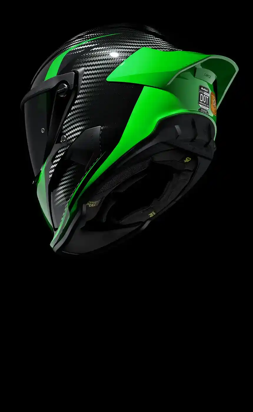 Track helmet aerodynamic profile