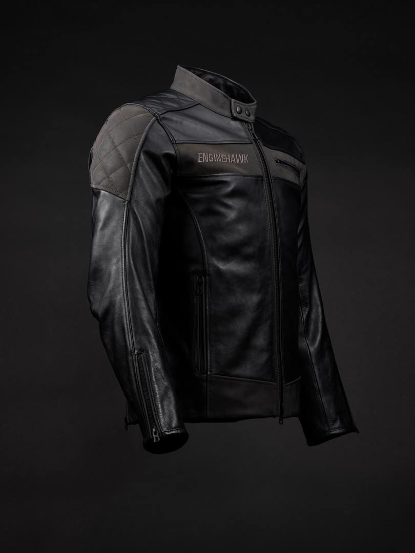 Ruroc | .50 Cal Black UV | 100% Full Grain Armoured Leather Motorcycle ...