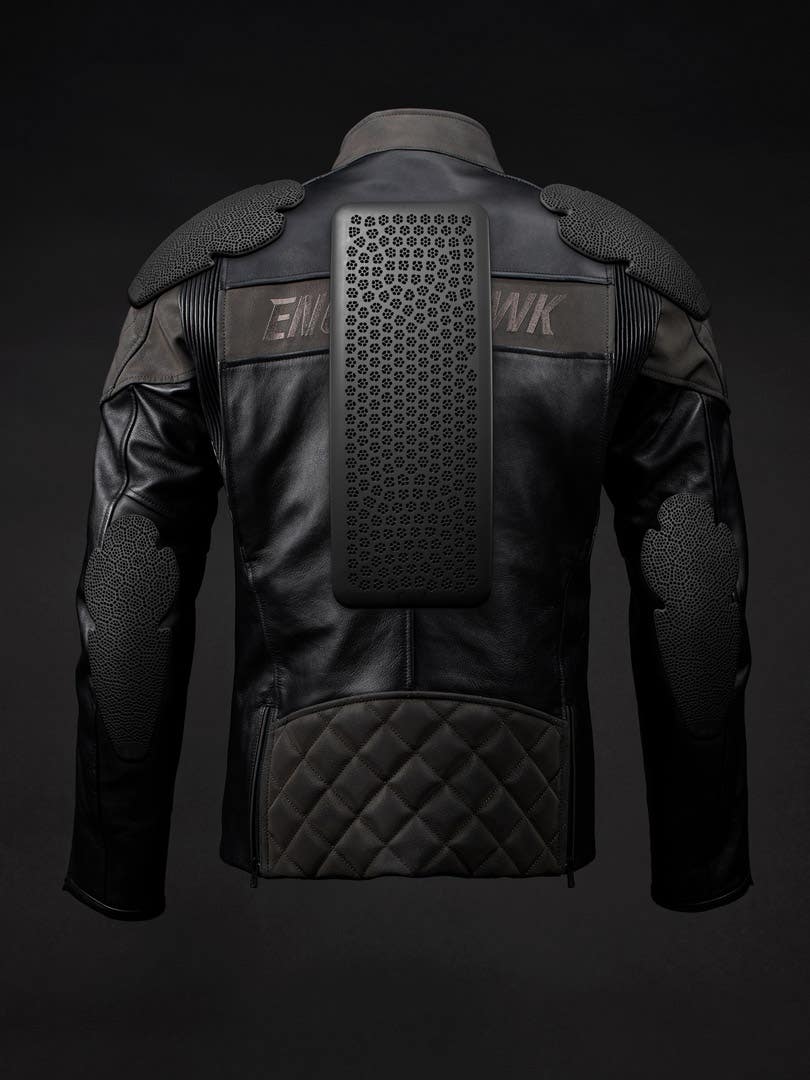 Tracker Leather Motorbike Jacket Vented Motorcycle Coat with Armours 