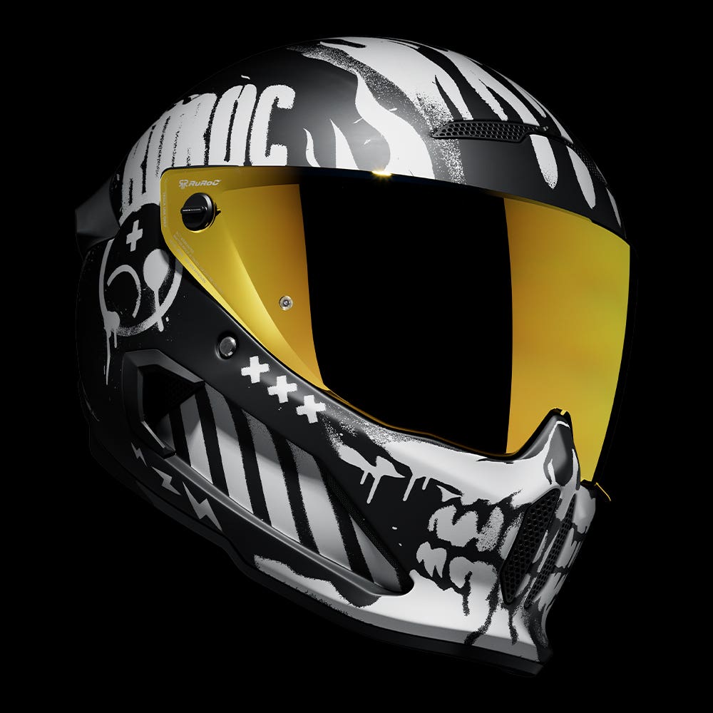 ATLAS 4.0 CARBON Disarray | Full Face Bluetooth Motorcycle Helmet | Ruroc