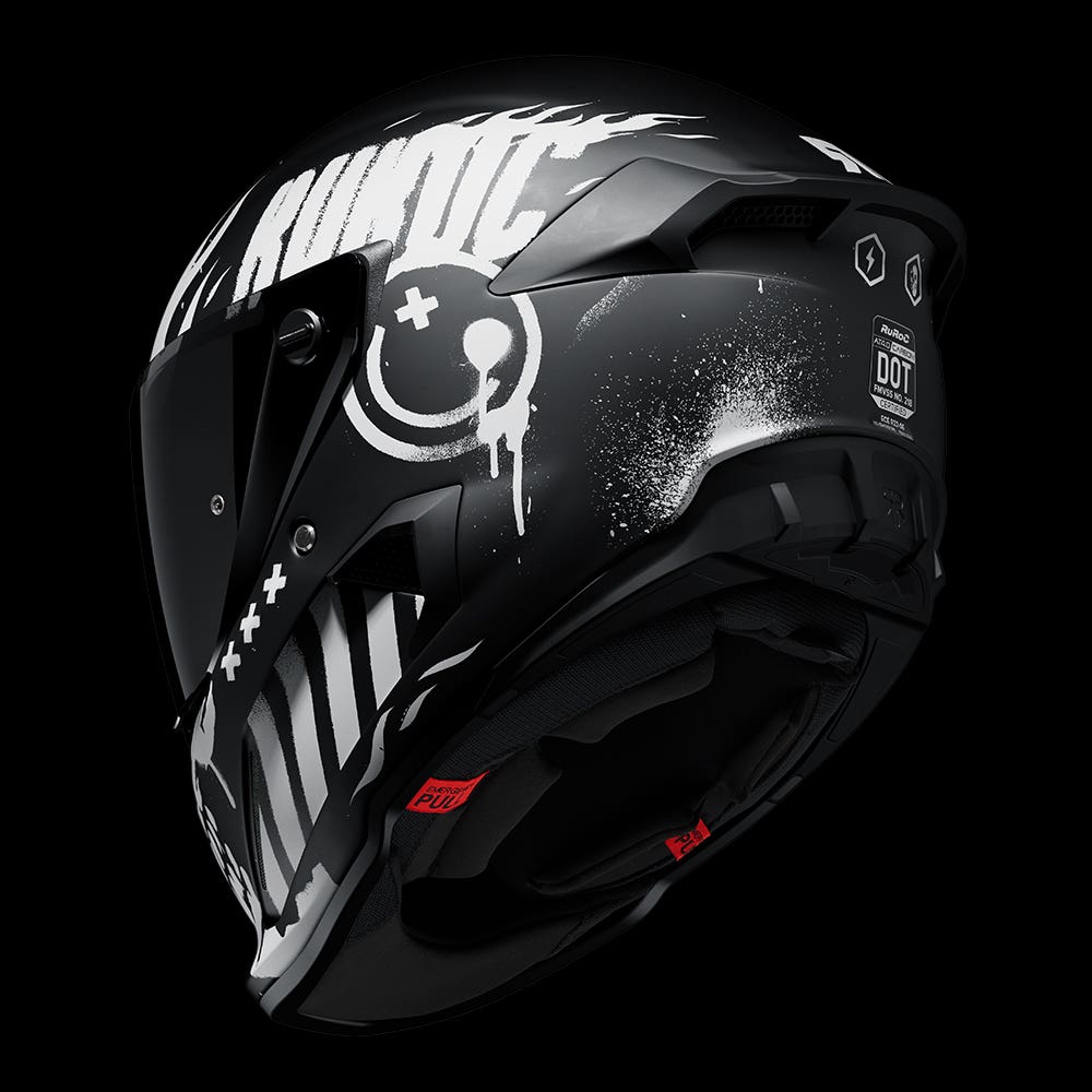 ATLAS 4.0 CARBON Disarray | Full Face Bluetooth Motorcycle Helmet | Ruroc