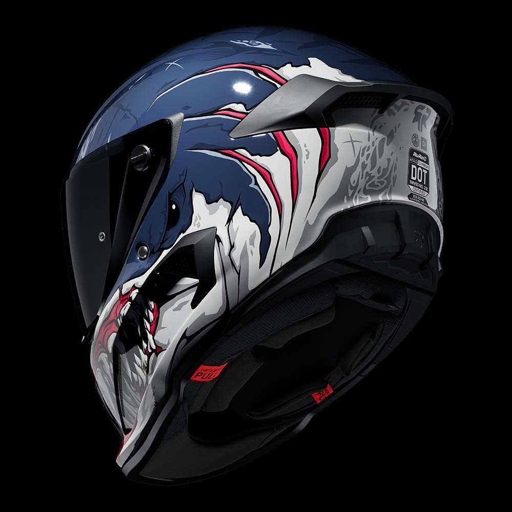 AT4.0 CARBON Frenzy | Full Face Bluetooth Motorcycle Helmet | Ruroc