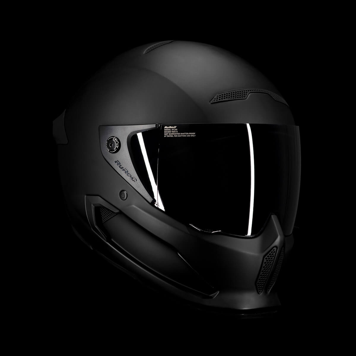 Ruroc | Atlas Visor Black | Motorcycle Helmet Visor | Ruroc