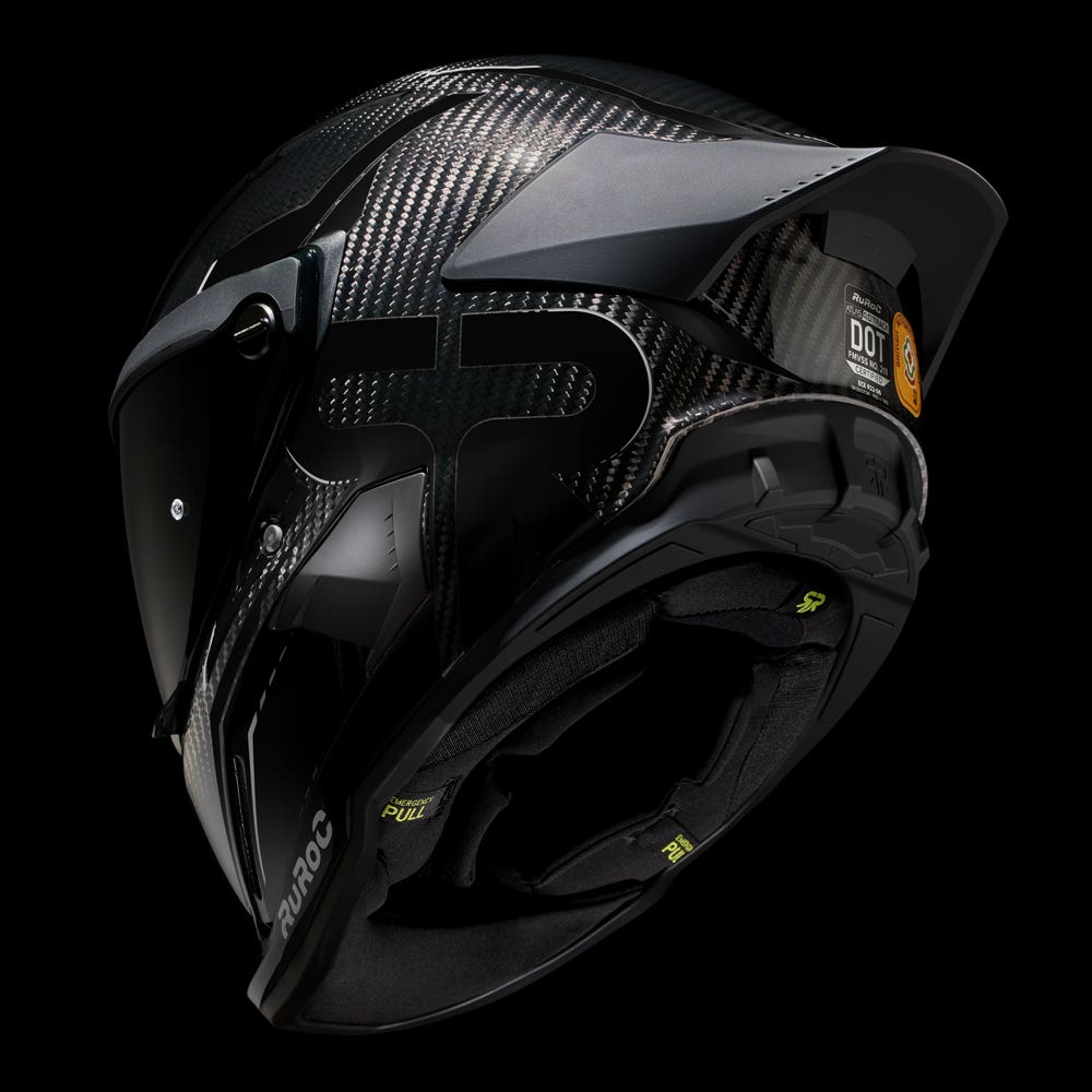 ATLAS 4.0 Track Core Carbon - Motorcycle Racing Helmet - Ruroc