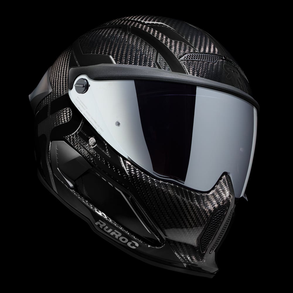 AT4.0 Track Core Carbon | Full Face Bluetooth Motorcycle Helmet | Ruroc