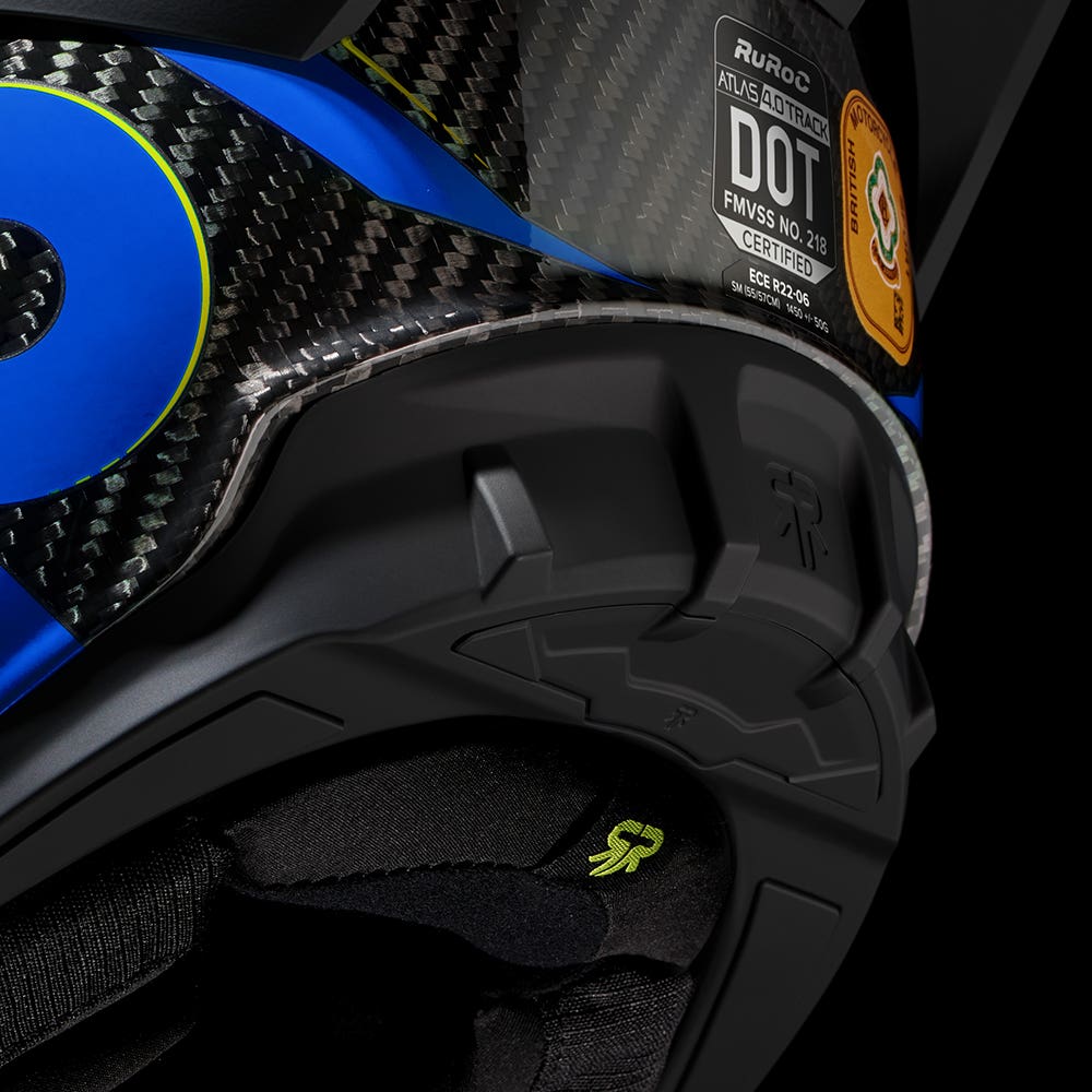 ATLAS 4.0 Track Ice Blue - Motorcycle Racing Helmet - Ruroc