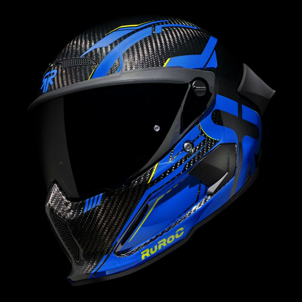 ATLAS 4.0 Track Ice Blue - Motorcycle Racing Helmet - Ruroc