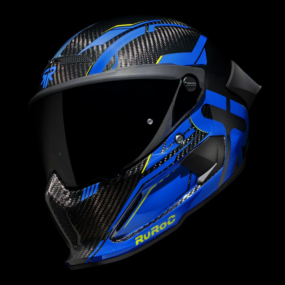 ATLAS 4.0 Track Ice Blue - Motorcycle Racing Helmet - Ruroc