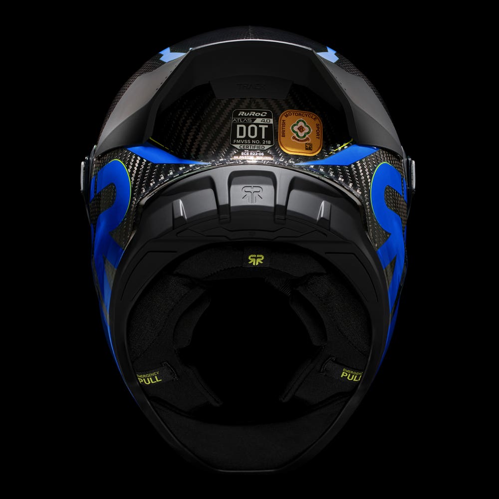 ATLAS 4.0 Track Ice Blue - Motorcycle Racing Helmet - Ruroc