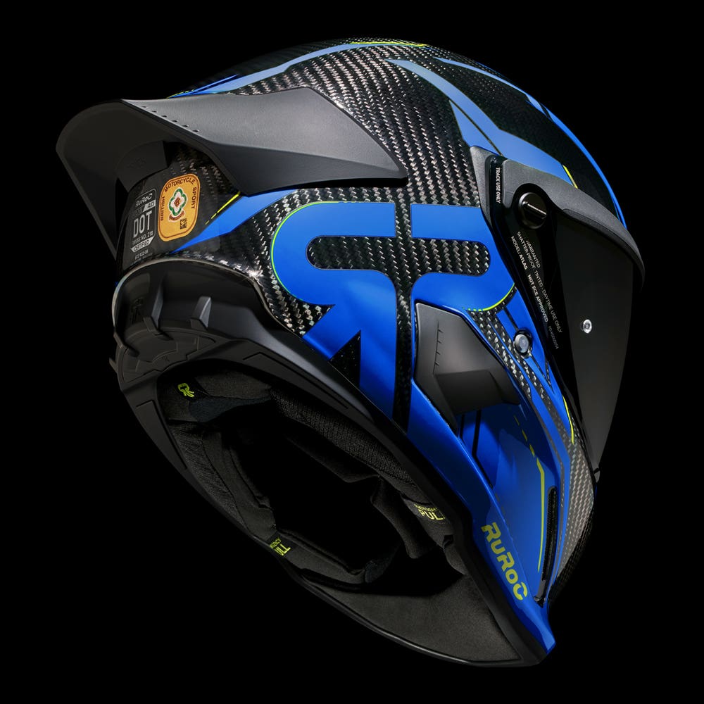 ATLAS 4.0 Track Ice Blue - Motorcycle Racing Helmet - Ruroc