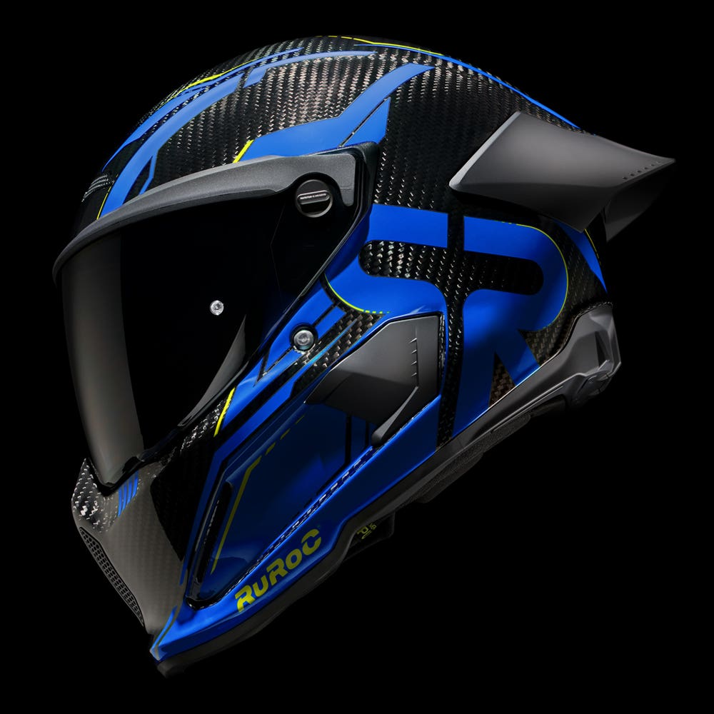 ATLAS 4.0 Track Ice Blue - Motorcycle Racing Helmet - Ruroc