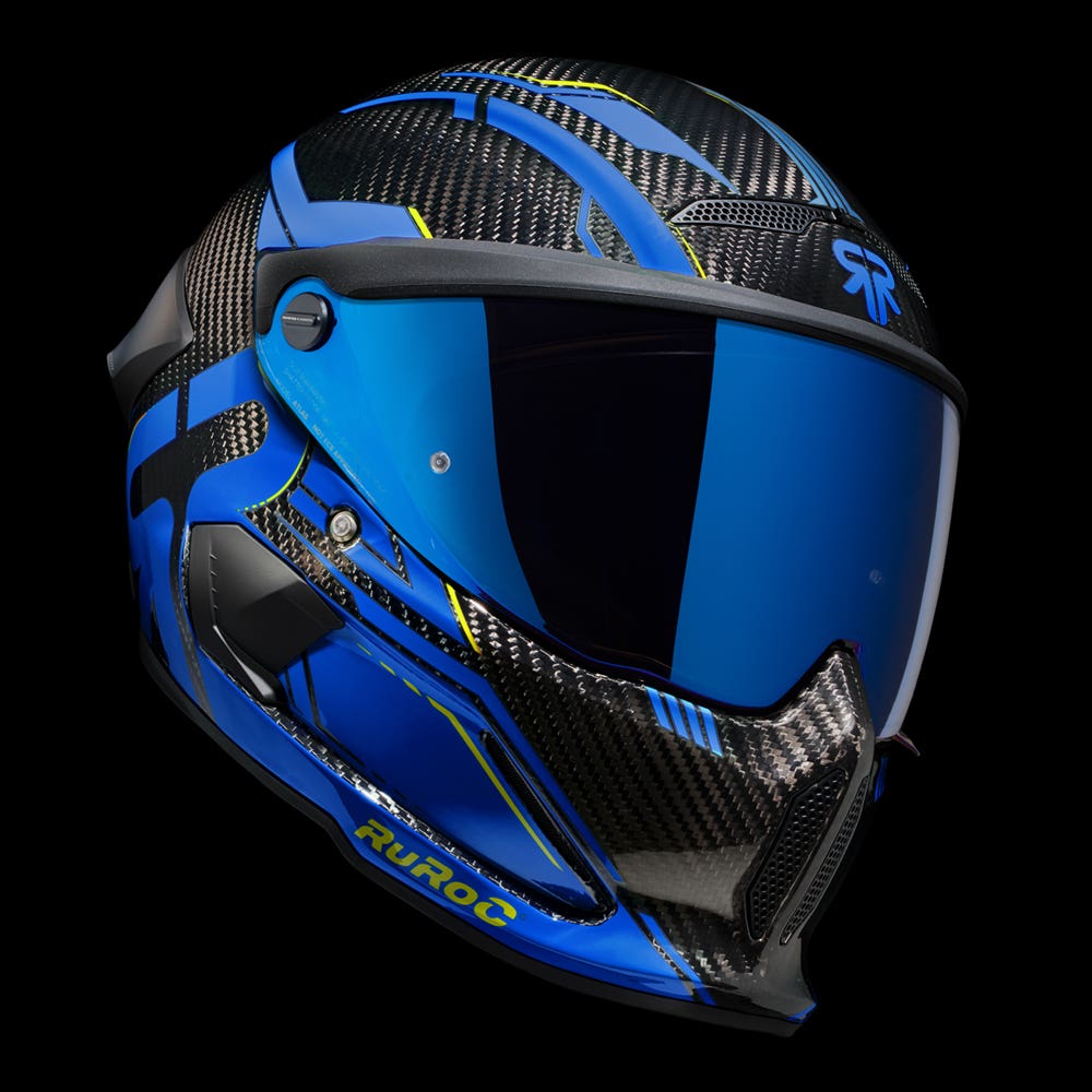 ATLAS 4.0 Track Ice Blue - Motorcycle Racing Helmet - Ruroc