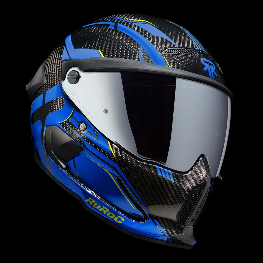 ATLAS 4.0 Track Ice Blue - Motorcycle Racing Helmet - Ruroc