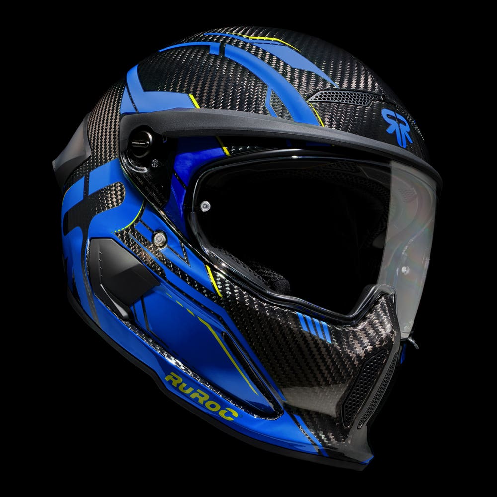 ATLAS 4.0 Track Ice Blue - Motorcycle Racing Helmet - Ruroc