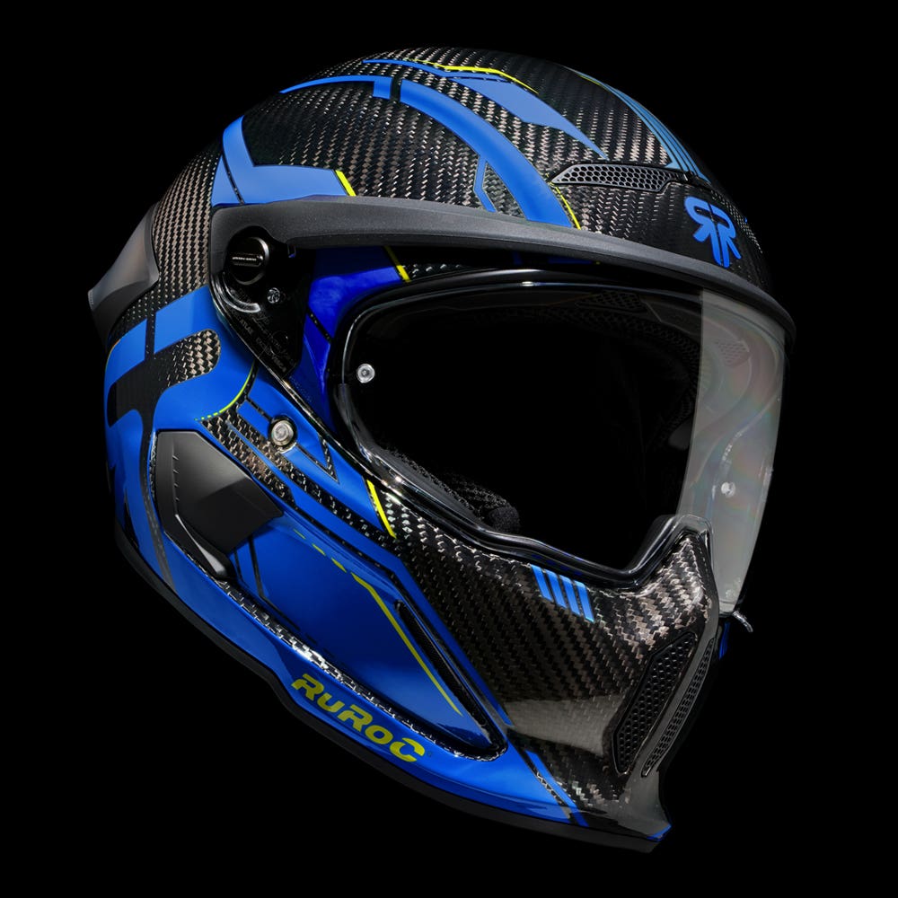 ATLAS 4.0 Track Ice Blue - Motorcycle Racing Helmet - Ruroc
