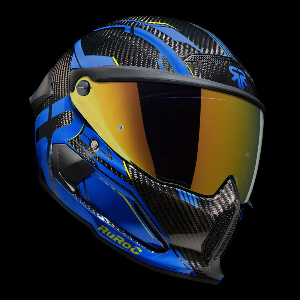 ATLAS 4.0 Track Ice Blue - Motorcycle Racing Helmet - Ruroc