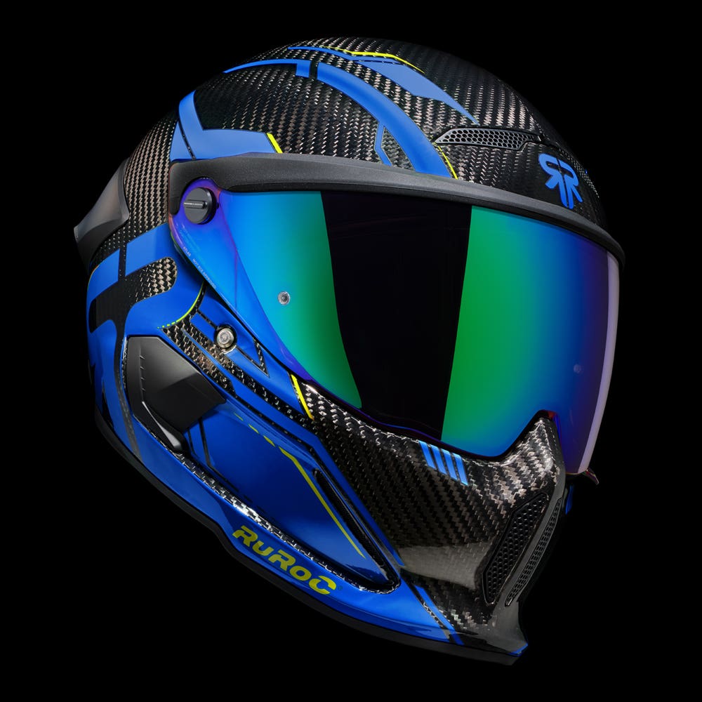 ATLAS 4.0 Track Ice Blue - Motorcycle Racing Helmet - Ruroc