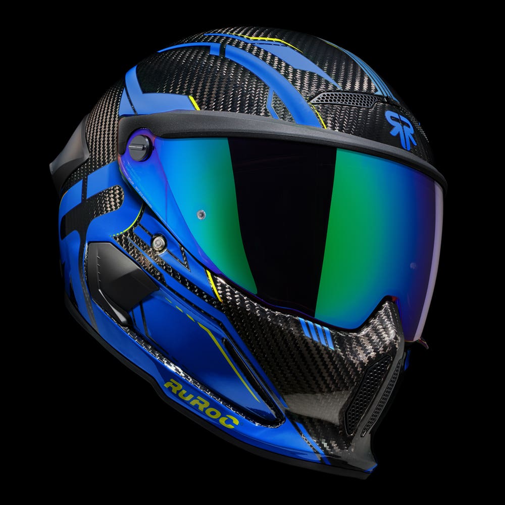 ATLAS 4.0 Track Ice Blue - Motorcycle Racing Helmet - Ruroc
