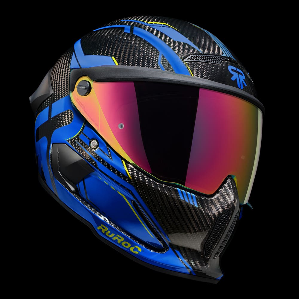 ATLAS 4.0 Track Ice Blue - Motorcycle Racing Helmet - Ruroc