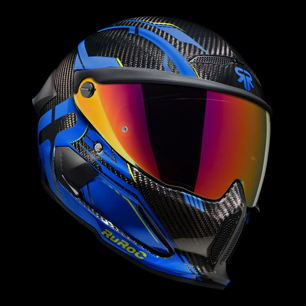 ATLAS 4.0 Track Ice Blue - Motorcycle Racing Helmet - Ruroc