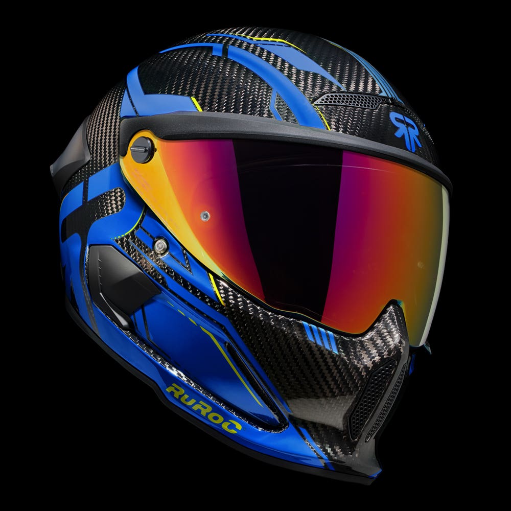 ATLAS 4.0 Track Ice Blue - Motorcycle Racing Helmet - Ruroc