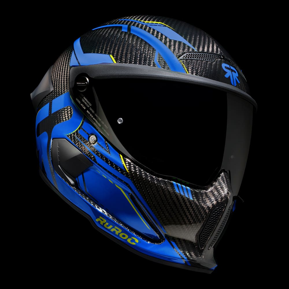 ATLAS 4.0 Track Ice Blue - Motorcycle Racing Helmet - Ruroc