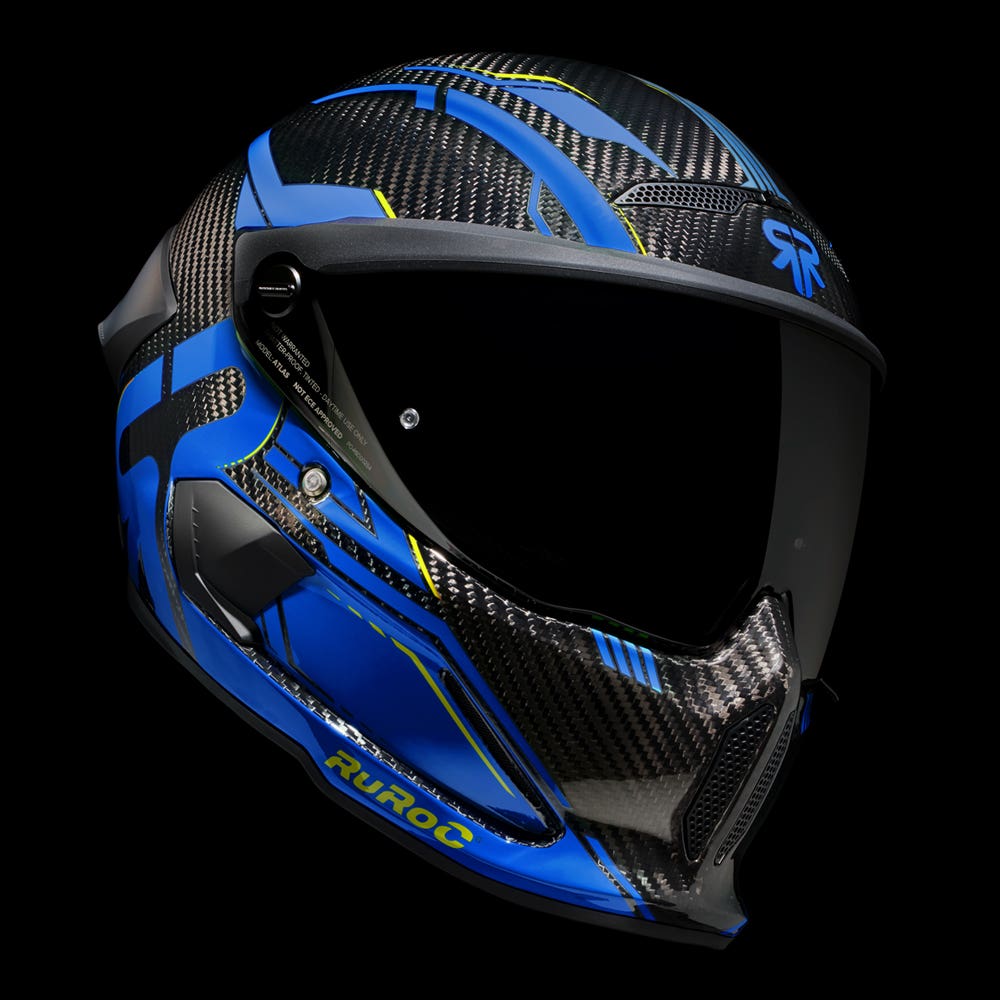 ATLAS 4.0 Track Ice Blue - Motorcycle Racing Helmet - Ruroc
