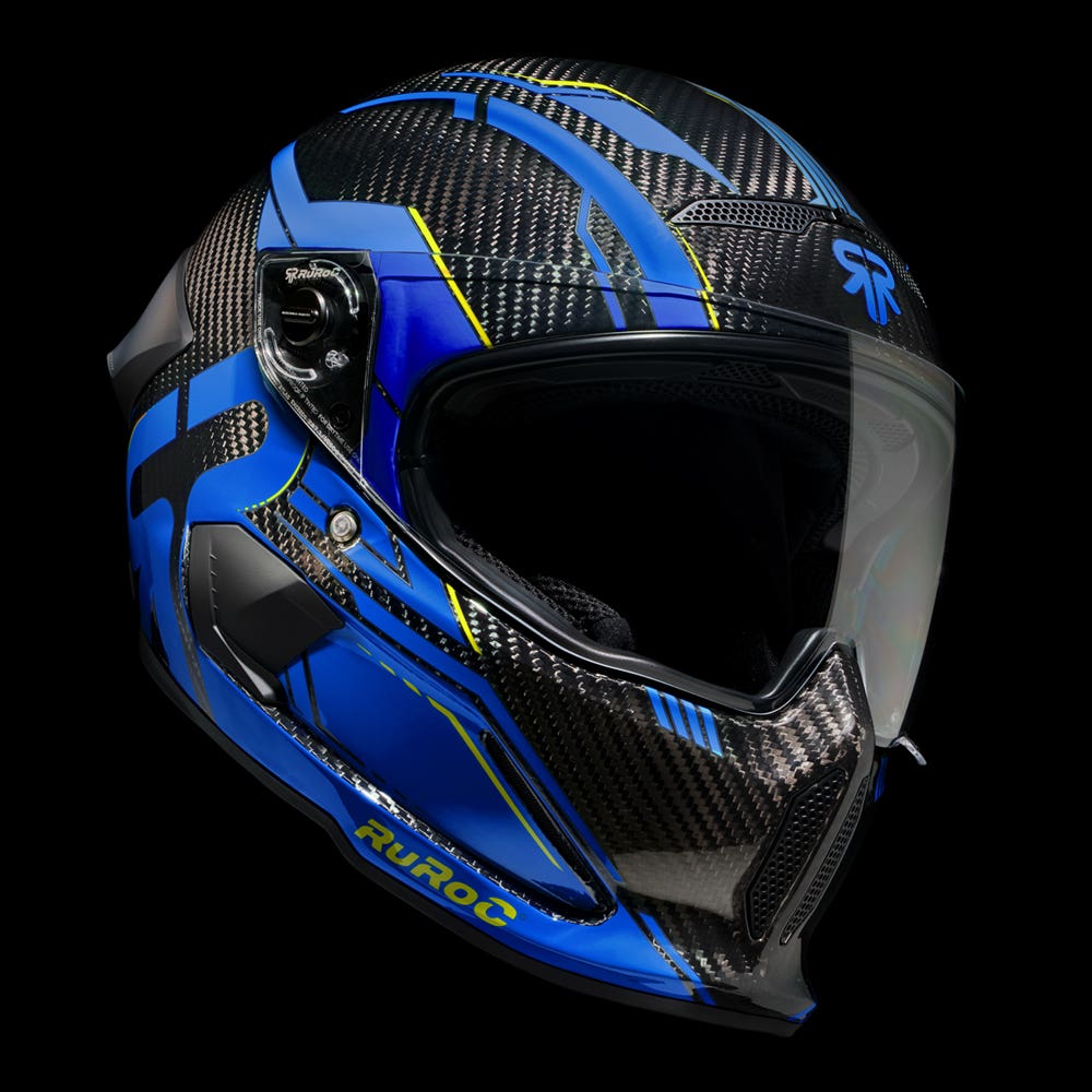 ATLAS 4.0 Track Ice Blue - Motorcycle Racing Helmet - Ruroc