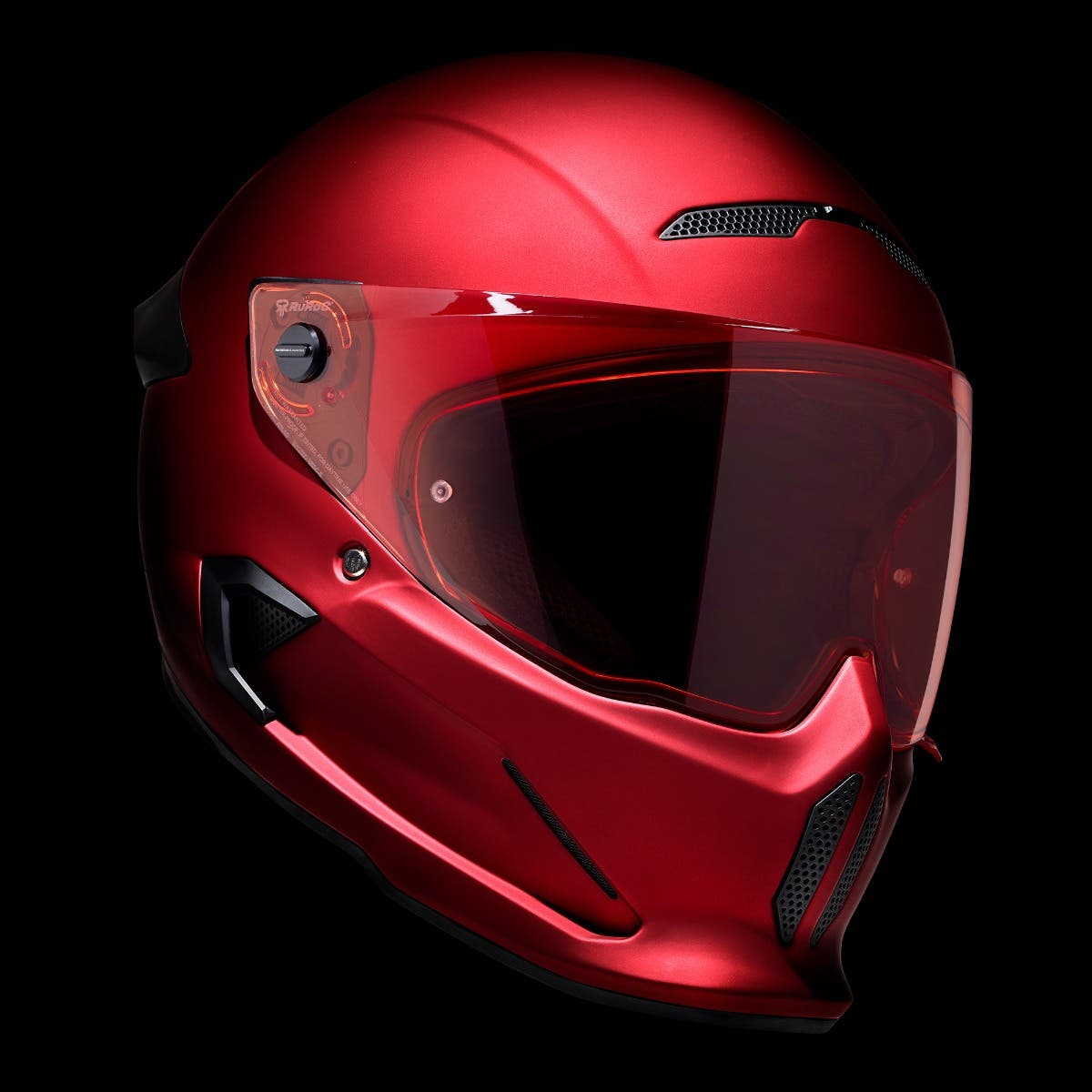 Red sales visor helmet