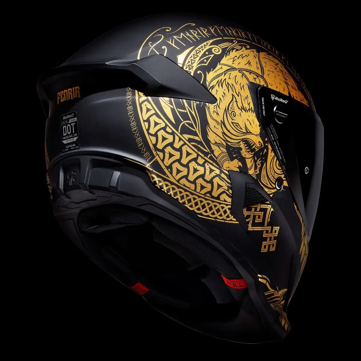 AT4.0 Carbon Fenrir helmet - rear three-quarter right view