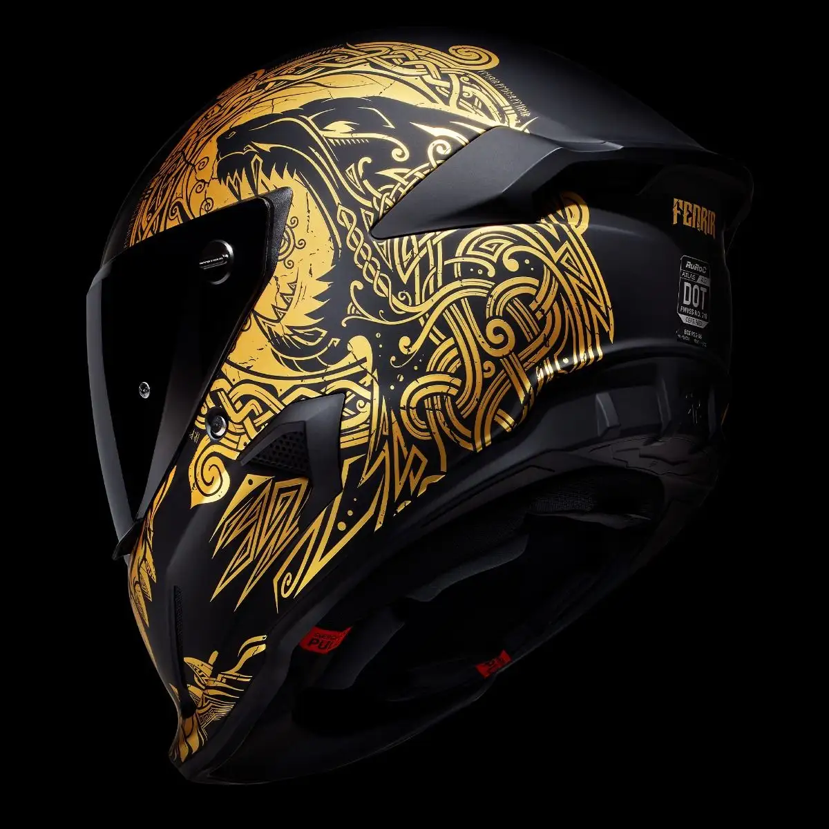 AT4.0 Carbon Fenrir helmet - rear three-quarter left view