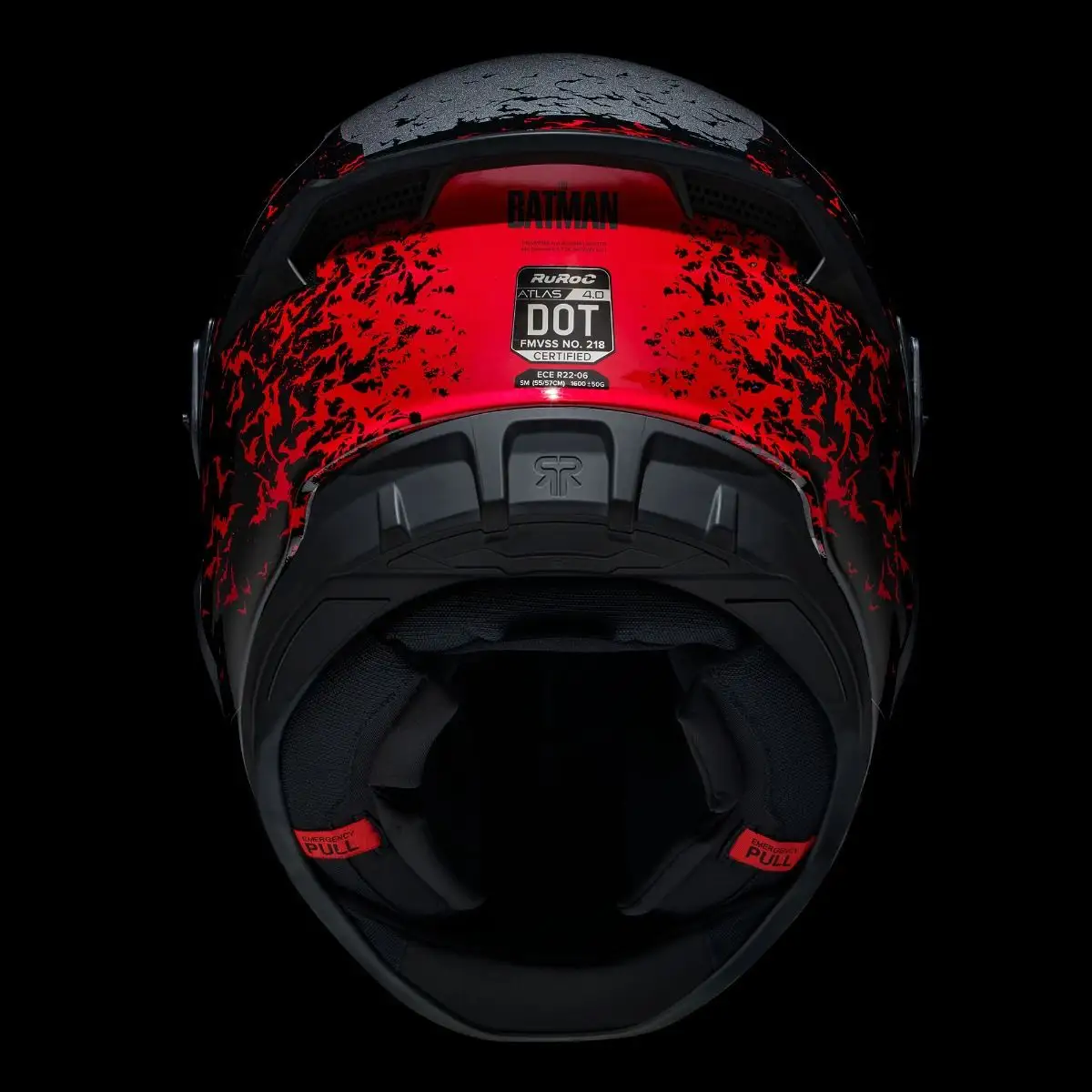 AT4.0 Carbon The Batman helmet - rear view