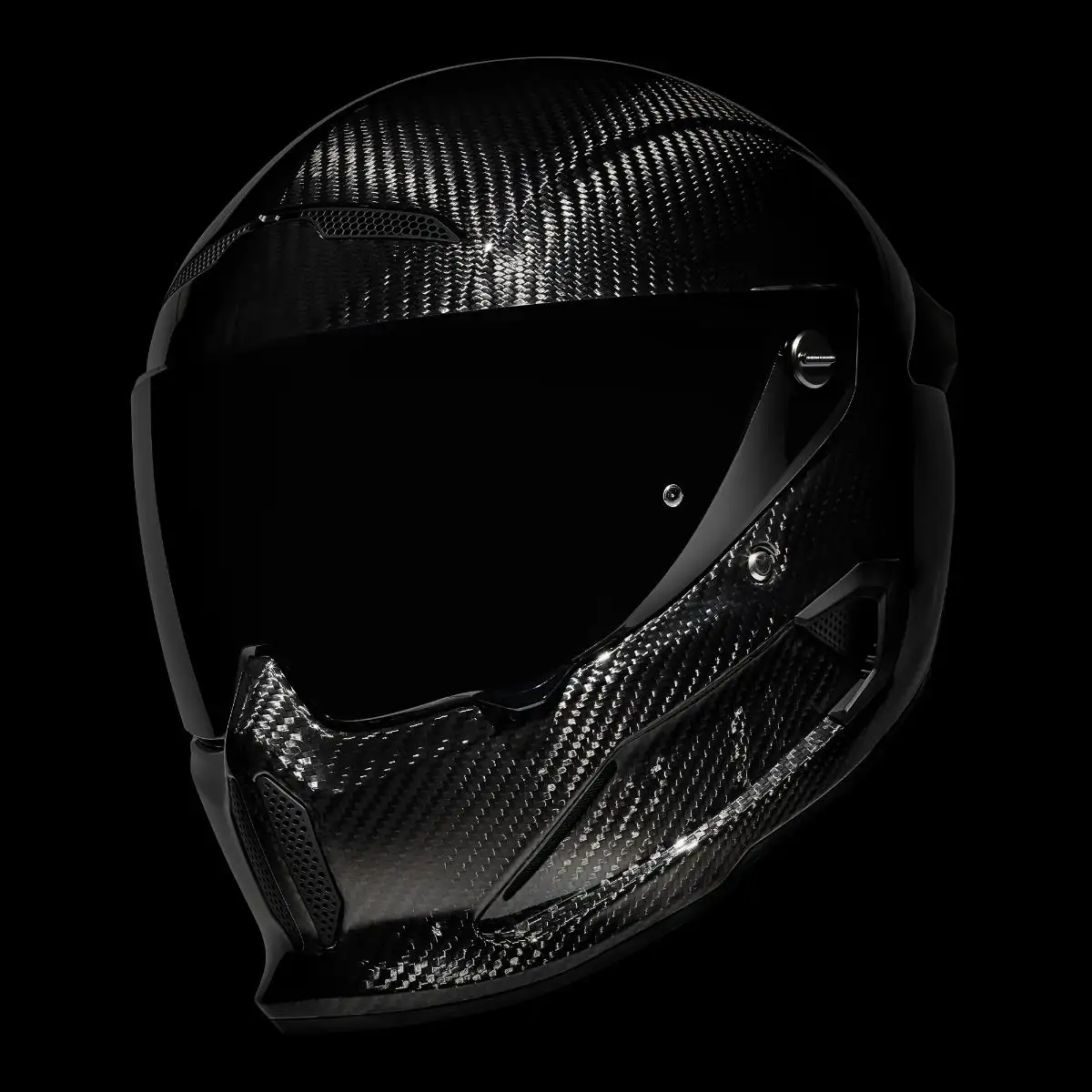 AT4.0 Carbon Liquid Carbon helmet - front three-quarter right view