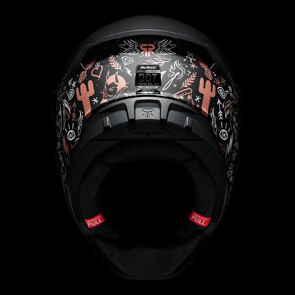 AT4.0 Street Inkwell helmet - rear view