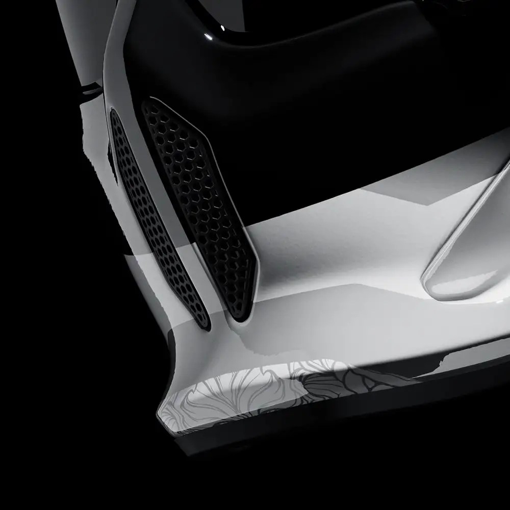 chin guard and visor mechanism on the Ruroc AT4.0 Track Cobra
