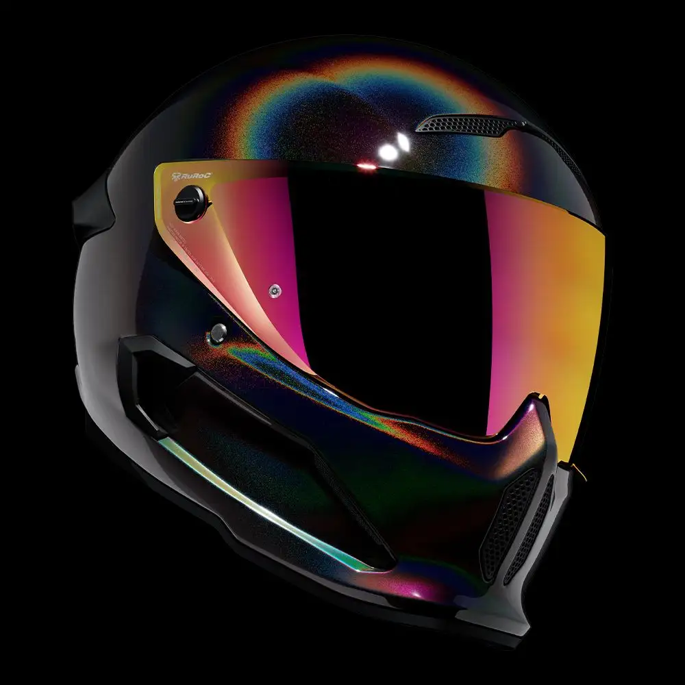 AT4.0 Black Pearl | Full Face Bluetooth Motorcycle Helmets | Ruroc