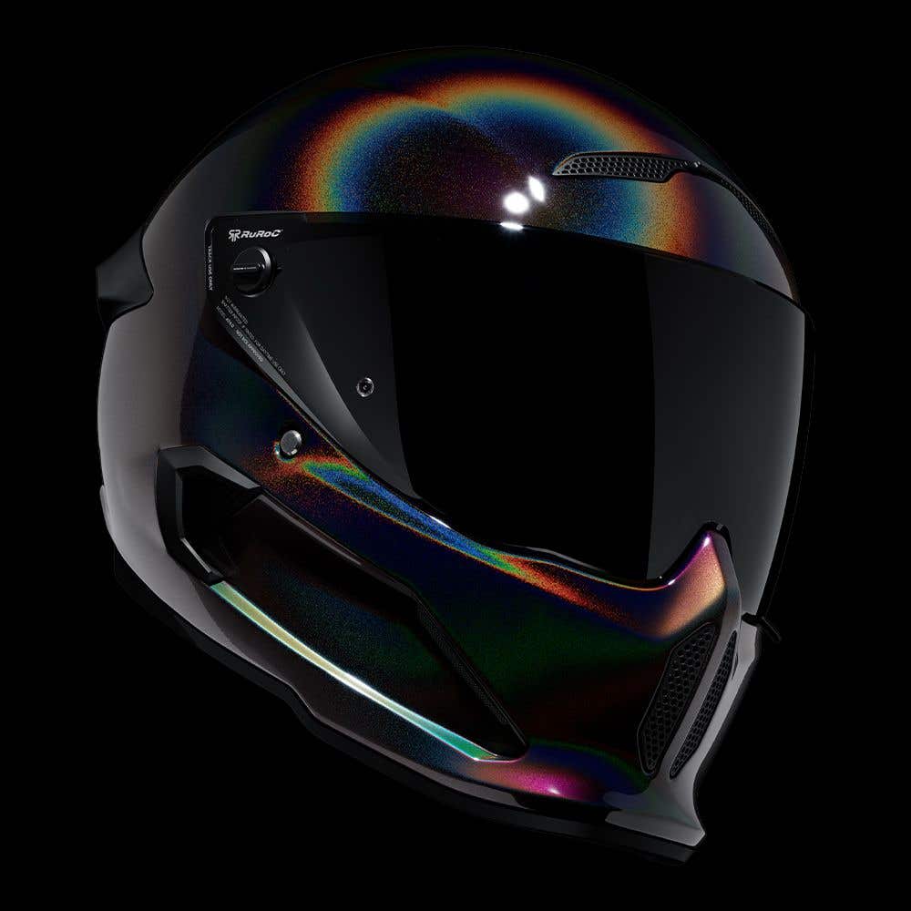 AT4.0 Black Pearl | Full Face Bluetooth Motorcycle Helmets | Ruroc