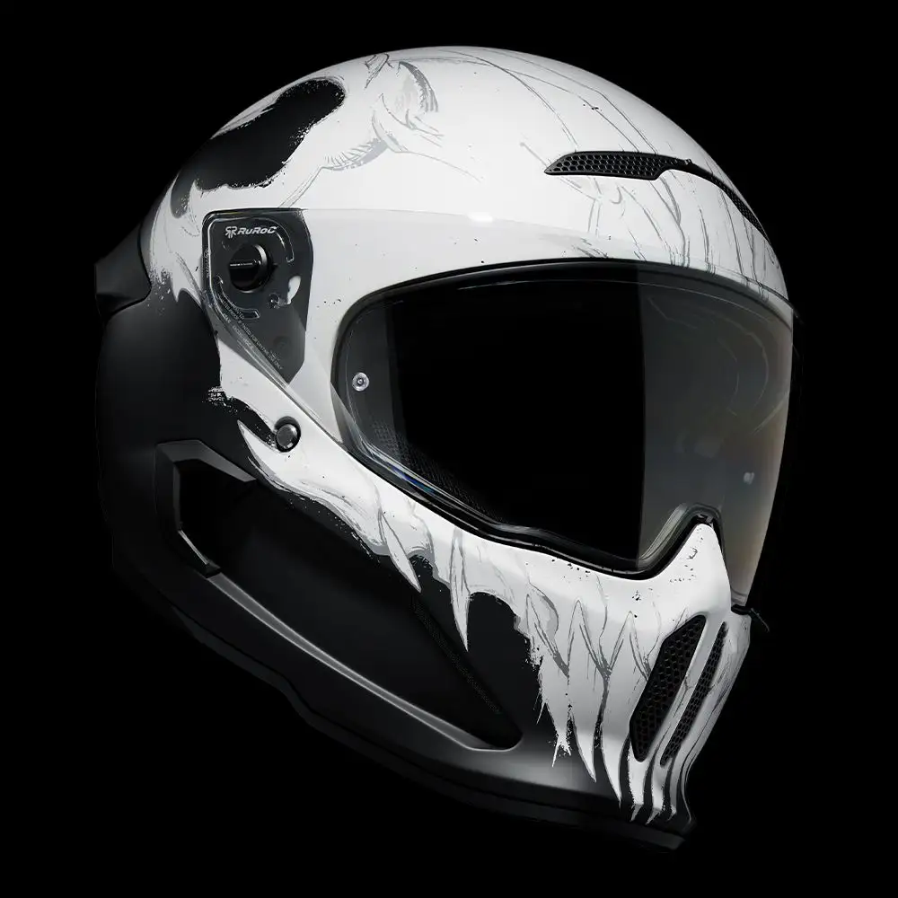 ruru AT4.0 CARBON Darkside | Full Face Bluetooth Motorcycle Helmets