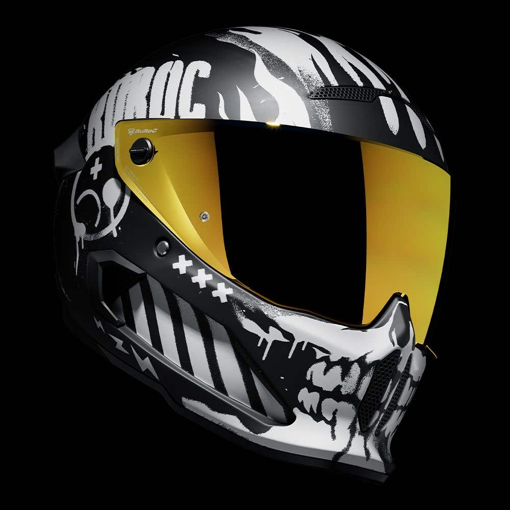 ATLAS 4.0 CARBON Disarray | Full Face Bluetooth Motorcycle Helmet | Ruroc