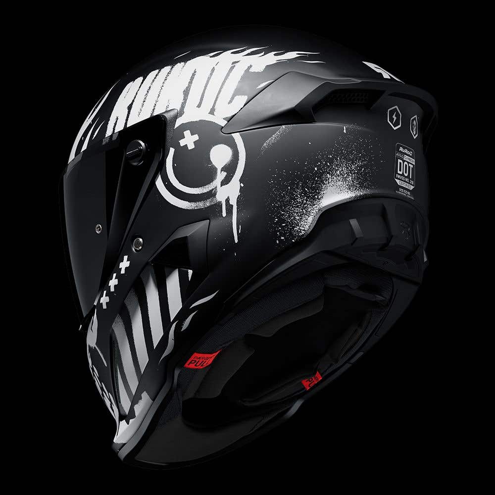 ATLAS 4.0 CARBON Disarray | Full Face Bluetooth Motorcycle Helmet | Ruroc