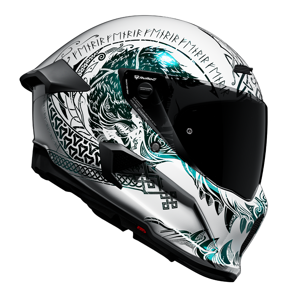 AT4.0 CARBON Fenrir White | Full Face Bluetooth Motorcycle Helmets