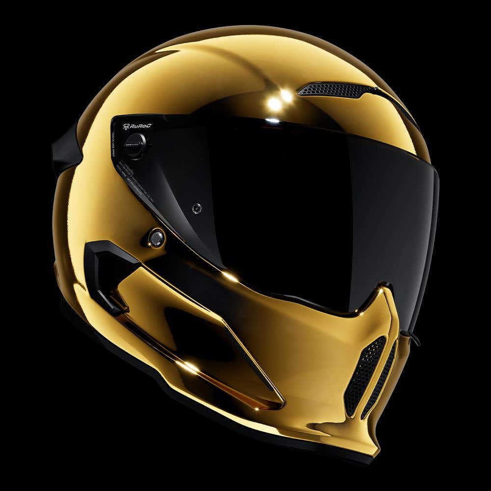 AT4.0 Carbon Gold with dark tinted visor