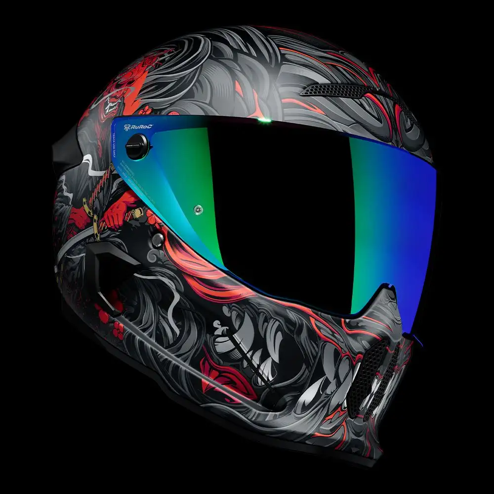 AT4.0 CARBON ONI | Full Face Bluetooth Motorcycle Helmets | Ruroc (US)