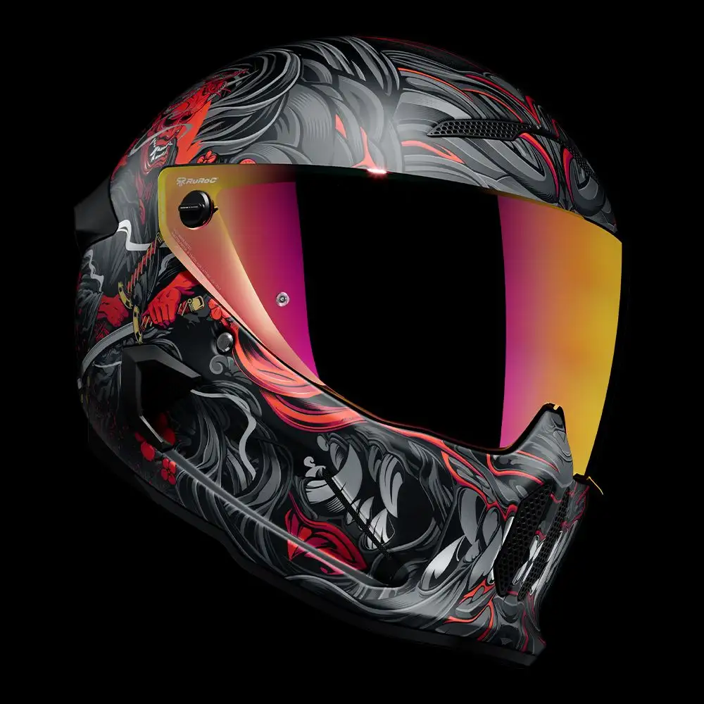 AT4.0 CARBON ONI | Full Face Bluetooth Motorcycle Helmets | Ruroc (US)